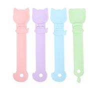 Pssopp Lot de 4 Cuillères à Lécher Mignonnes, Kit Distributeur de Pâte de Silicone pour Animaux de Compagnie avec Surface de Léchage pour Collations Alimentaires Humides et Livraison