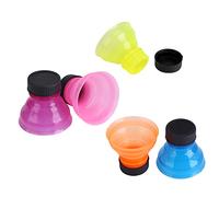Pssopp Lot de 6 Bouchons de Bouteille Réutilisables à Clipser avec Couvercles Colorés pour Canettes de Soda pour les Voyages et la Prévention des Déversements