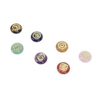 Pssopp Lot de 7 Pierres Runiques en Cristal, Petits Symboles Païens Gravés Portables, Pierre de Cristal Naturelle pour Divination, Méditation, Yoga, Cadeau, Artisanat