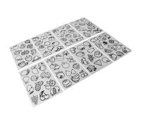 Pssopp Lot de 8 Feuilles de Papier Rétractable Dink en Plastique Rétractable avec Motifs de Fruits, Légumes et Plantes pour Bricolage, Artisanat, Porte-clés, Décorations de Bijoux (Type de fruit