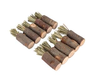 Pssopp Mâcher du Lapin de Prévention du Stress des Pommes Nutritives pour Les Petits Animaux du Hamster Lapin, 10pcs (Type de pâturage)