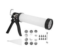 Pssopp Machine à Churros, 1,5 L, Haute efficacité, Corps en Alliage D'aluminium, Machine à Churros Multifonctionnelle avec Poche à Douille, Disques pour la Cuisson