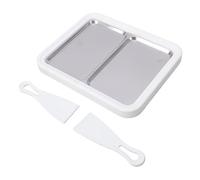 Pssopp Machine à Crème Glacée Roulée, Machines à Crème Glacée Faites Maison, Machine à Molle pour Rouleaux de Sorbet et Yaourt glacé, Plateau de Congélation en Acier Inoxydable Nan