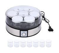 Pssopp Machine à Yaourt Faite Maison, Construction Robuste en Acier Inoxydable, Yaourtière électrique Multifonctionnelle Efficace et Conviviale pour puddings(20W)
