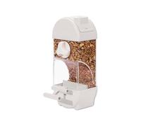 Pssopp Mangeoire à Oiseaux Suspendue, Mangeoires Anti-Diffusion, Fixation par Vis Stable, Remplissage Supérieur Pratique, à Oiseaux Transparente avec Plateau pour Perruches, Boîte d'alimentation à