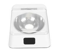 Pssopp Mangeoire Automatique pour Chat à Capteur Infrarouge, Distributeur Intelligent de Nourriture pour Animaux de Compagnie avec Bol Amovible en Acier Inoxydable, Couvercle Rabattable