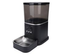 Pssopp Mangeoire Automatique pour Chat, Machine d'alimentation Chronométrée WiFi à Double Alimentation en Acier Inoxydable pour Petits Chiens D'intérieur