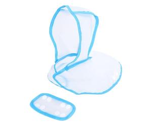Pssopp Manteau de Pluie Transparent pour Chien, Imperméable en EVA, Fermeture Rapide, Accès à la Laisse pour Petites Races, Veste de Pluie Pliable et Légère (M)
