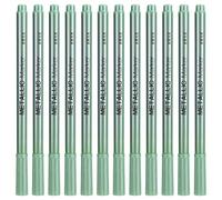 Pssopp Marqueur de Peinture de Stylo Marqueur Métallique de 12 Pièces, Couleurs Vives de Plume Fine avec L'encre Permanente pour la Peinture de Roche de Tissu de Toile de Papier (GREEN)