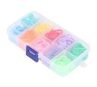 Pssopp Marqueur de Point de Tricot, 100 Pièces, Pince à Aiguille de Verrouillage au Crochet avec étui de Rangement, pour Compter et Marquer les Points en 10 Couleurs