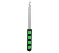 Pssopp Mât de Drapeau Télescopique, Mât de Drapeau Portatif en Acier Inoxydable s'étend de 11,4 Pouces à 79 Pouces avec 2 Anneaux, Poignée Texturée et Conception Légère pour Les Défilés (Green)