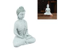 Pssopp Méditation Bouddha Statue Bouddha Assis Petit Jardin Zen Bouddha Sculpture Figurine Ornement Assis Bouddha Figurine pour Bureau À Domicile Salon Tabletop (Bouddha Calme)