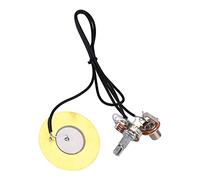 Pssopp Micro Piézo-électrique pré-câblé de 50 Mm avec Capteur en Métal et Céramique Piézoélectrique, Prise de Sortie 6,35 Mm, Câble de 50 Cm, Installation Facile pour Guitare, Mandoline, ukulélé,