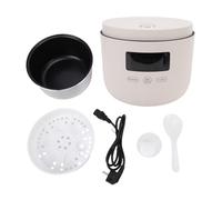 Pssopp Mini-cuiseur à Riz Antiadhésif, Corps isolé Thermiquement Couvercle Supérieur Amovible à ébullition Rapide Pot électrique Multifonctionnel en Acier Inoxydable pour Soupe aux (Prise UE)