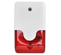 Pssopp Mini Sirène Stroboscopique, Matériau ABS, Alarme 110dB pour la sécurité de la Maison, Protection du Magasin, Voyant d'avertissement d'urgence Filaire 12V