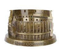 Pssopp Modèle de Colisée de Rome Colisée Romain Miniature en métal Vintage Rétro Bronze Architecture Ancienne pour la décoration de Bureau des Arts à la Maison