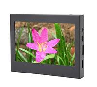 Pssopp Moniteur à écran Tactile 5 Pouces, Résolution 800 X 480, Grand Angle de de 140 °, Interface Multimédia HD VGA USB, avec Installation de Support, pour Le Divertissement à