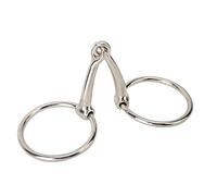 Pssopp Mors à Cheval Double Anneau Ovale en Acier Inoxydable 12,5 cm Mors pour Cheval