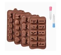 Pssopp Moule à Chocolat en Silicone, Plateau de Moule à Bonbons Flexible Antiadhésif, Outil de Cuisson de Glaçons de Savon de Gelée Gommeuse à Dégagement Facile pour les Desserts et