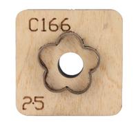 Pssopp Moule de Matrice en Cuir de Forme de Fleur, Découpage de Coupe en Cuir pour le Clés Fabriquant des Projets D'artisanat Artisanal avec Base en Bois (25 mm)