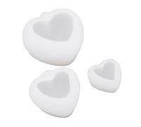 Pssopp Moule en Silicone en Forme de Cœur, Moules Multi-tailles pour Bougies, Chocolat et Savon, Fournitures Artisanales pour Four, Micro-ondes et Congélateur, Moule en Silicone en Forme de Cœur,