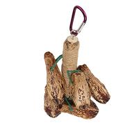 Pssopp Oiseau d'oiseaux Pendentifs Mâchant des Jouets en Troncs Naturels de Chanvre Noix, Facile à Installer des Jouets de Corde à Mastication de Corde pour Perroquets, Gardez-Vous à L'intérieur de