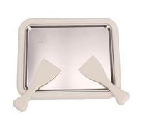 Pssopp Outils de Crème Glacée Accueil DIY Plateau de Rouleau de Crème Glacée avec Grattoirs Plaque Froide de Refroidissement Rapide pour les Barbotines Molles Machine à Roulée au Yaourt glacé,