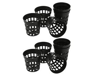 Pssopp Paquet de 10 Gobelets en Filet Hydroponiques Panier de Plantation Hydroponique Pots de Culture Hydroponiques Panier de Plantes Aquatiques en Plastique avec Un Excellent Drainage (Grand 52x5cm)