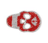 Pssopp Patchs en Fer Crâne Rouge à Coudre sur des Patchs pour Vêtements pour Chapeaux Sacs Décoratifs Brodés Bricolage avec Aspect Brillant