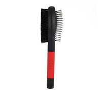 Pssopp Peigne de Massage pour Bain pour Animaux de Compagnie, Brosse de Toilettage Double Face en Plastique et Acier 8,1 X 2,2 Pouces, Outil de Massage Démêlant pour Chiens, Chats, Chiots, Brossage