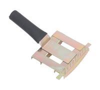 Pssopp Peigne de Toilettage en Métal pour Bétail, Brosse à Poils de Bétail en Fer avec Dents Rondes et Poignée Souple pour Soulager les Démangeaisons et la Perte (GOLD)