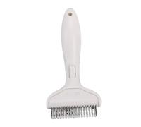 Pssopp Peigne de Toilettage pour Chien et Chat, Outil de Démêlage pour Réduire Les Pertes, Peigne de Toilettage pour Chien et Chat, Râteau Doux pour Animaux de Compagnie, Brosses pour Chats (White)