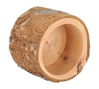 Pssopp Petit Bol de Nourriture pour Animaux de Compagnie en Bois de Pommier Naturel avec Parois épaisses Résistant aux Morsures pour Chinchilla Hamster Hérisson Plat d'alimentation