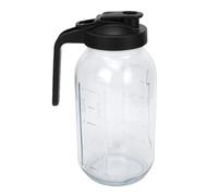 Pssopp Pichet à thé glacé à Large Bouche 2 Pièces Pichets en Verre avec Couvercle, Pichet de Réfrigérateur étanche thé glacé Large Bouche pour café infusé Froid Eau de Réfrigérateur Nan (32 onces)