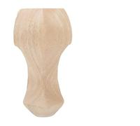 Pssopp Pieds de Meubles en Bois Massif (Lot de 4), Sculptés à la Main, pour canapé, Table Basse, Meuble TV, Table de Chevet ou Basse. Finition Veinée Naturelle. (12 * 6cm)