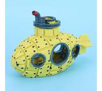 Pssopp Pierre à Air d'aquarium, Diffuseur d'oxygène à Dissolution Profonde en Résine Jaune, Conception sous-Marine pour Aquariums 'Eau Douce et 'Eau Salée