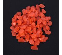 Pssopp Pierre Lumineuse 100 Pièces, Décor Fluorescent en Polystyrène, Décoration Aquatique et de Jardin pour Usage Intérieur et Extérieur (Rose pêche)