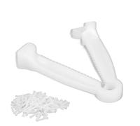 Pssopp Pince de Cordon Ombilical Jetable, Matériau PVC, Conception Antidérapante, 100 Pièces Pince de Cordon Ombilical Blanc pour Chiot Chatons Moutons et Vaches Fournitures de Naissance
