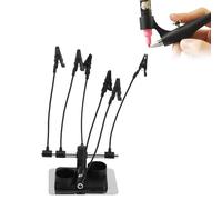 Pssopp Pince de Support D'aérographe Magnétique, Base de Support de Peinture en Métal avec Pinces, Jeu de Bâtons pour Pièces de Modèles de Loisirs