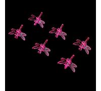 Pssopp Pinces à Orchidées 100 Pièces, Pinces à Tige de Jardin en Plastique Durable pour Support de Plantes, Idéales pour les Orchidées, les Tomates et Plus Encore (Rose rouge)