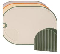 Pssopp Planches à Découper pour la Cuisine, Plastique à Double Face Planches de 3 Pcs avec Support pour Légumes de Viande Fruits Fromage (3 Mélanger la couleur)