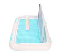Pssopp Plateau de Pot d'entraînement d'intérieur pour Toilettes pour Chiens, en Plastique, Facile à Nettoyer, pour Chiots et Chats, 46,4 X 35,4 Cm (Blue)