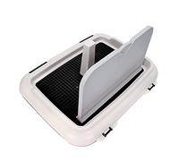 Pssopp Plateau de Pot d'entraînement d'intérieur pour Toilettes pour Chiens, en Plastique, Facile à Nettoyer, pour Chiots et Chats, 46,4 X 35,4 Cm (Black)