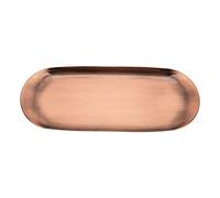 Pssopp Plateau de Rangement en Acier Inoxydable 430 Poli Miroir, Plateau à Outils pour Bougies D'aromathérapie avec Châssis Lisse pour Fruits Secs, Collations, Petits Objets, (Grande couleur cuivre