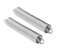 Pssopp Porte à Ressort de Clôture électrique 2 Pièces, Acier Inoxydable, Porte de Tension de Clôture de Bétail Extensible de 16 Pieds pour l'accès aux Pâturages