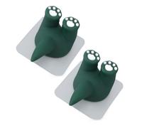 Pssopp Porte-Brosse à Dents pour Enfants et Enfants - Support de Brosse à Dents de Conception d'animaux de Dessin animé sans Perceuse Nécessaire et Queue Unique pour Le Rangement de la Salle de