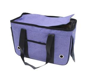 Pssopp Porte-Chat à Côtés Souples, 39x17x27 Cm, Cage de Transport Pliable pour Animaux de Compagnie Approuvée par Les Compagnies Aériennes, pour Randonnée, Métro, (L dans Les 7,5 kg)
