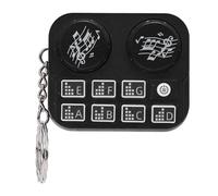 Pssopp Porte-clés de Conception de Lecteur de Disque DJ de Lumières Colorées, Porte-clés Mode de Presse Automatique Pendentif de DJ Portable pour Ornement de Sac d'amateur de Musique Lumières (Black)