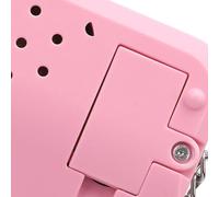 Pssopp Porte-clés de Conception de Lecteur de Disque DJ de Lumières Colorées, Porte-clés Mode de Presse Automatique Pendentif de DJ Portable pour Ornement de Sac d'amateur de Musique Lumières (Pink)