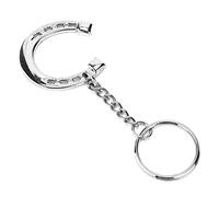 Pssopp Porte-clés en Fer à Cheval Porte-clés en Fer à Cheval Hautement Poli Cadeaux de Faveur Mors de Filet de Cheval en Argent Durable Porte-clés pour la Maison